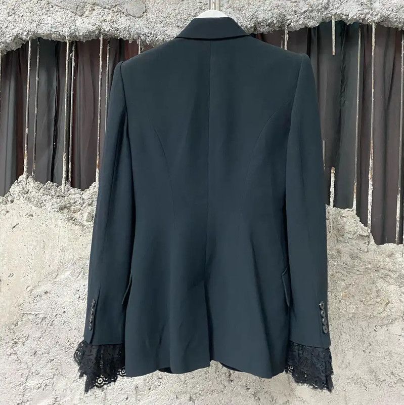 Alexander McQueen Alexander McQueen Women's Black Jacket for Spring Autumn 0089 Size ONE SIZE - 2 Thumbnail
