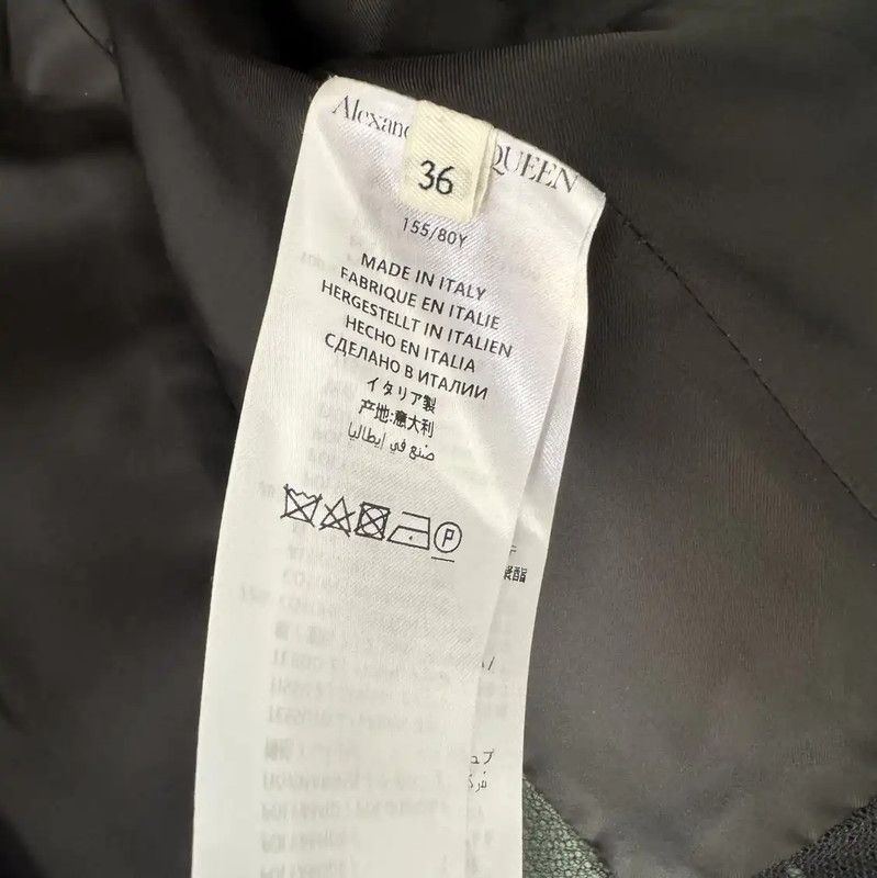 Alexander McQueen Alexander McQUEEN Black Wool Jacket with Lace 0089 Size S / US 4 / IT 40 - 4 Thumbnail