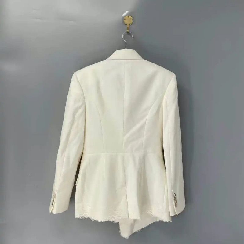 Alexander McQueen Alexander McQueen Beige Cotton Women's Trench Coat 0089 Size L / US 10 / IT 46 - 2 Thumbnail