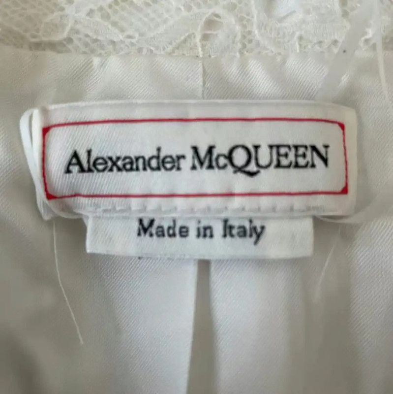 Alexander McQueen Alexander McQueen Beige Cotton Women's Trench Coat 0089 Size L / US 10 / IT 46 - 3 Thumbnail