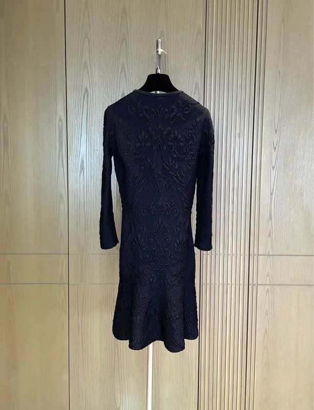 Alexander McQueen Alexander McQueen Black Wool Blend Fishtail Dress 0089 Size XS / US 0-2 / IT 36-38 - 2 Thumbnail