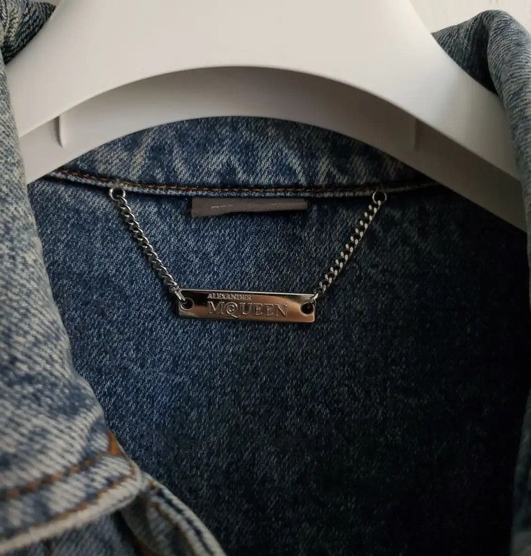 Alexander McQueen Alexander McQueen Blue Denim Embroidered Jacket 0089 Size M / US 6-8 / IT 42-44 - 7 Thumbnail