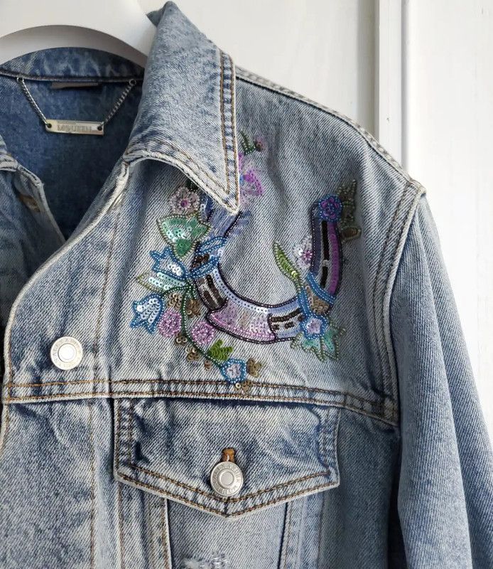 Alexander McQueen Alexander McQueen Blue Denim Embroidered Jacket 0089 Size M / US 6-8 / IT 42-44 - 6 Thumbnail
