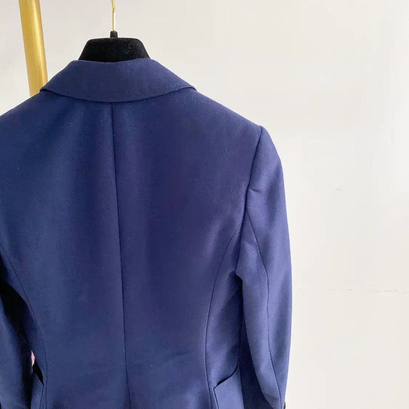 Alexander McQueen Alexander McQueen Blue Cotton Women's Jacket 0089 Size M / US 6-8 / IT 42-44 - 5 Thumbnail