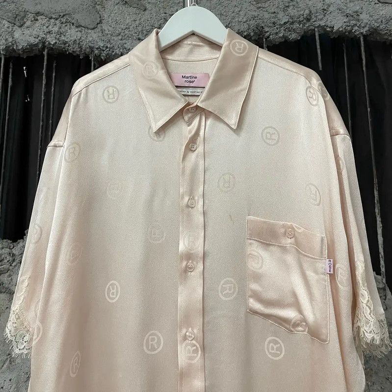 Martine Rose Martine Rose Pink Silk Short Sleeve Shirt 0089 Size XS / US 0-2 / IT 36-38 - 3 Thumbnail