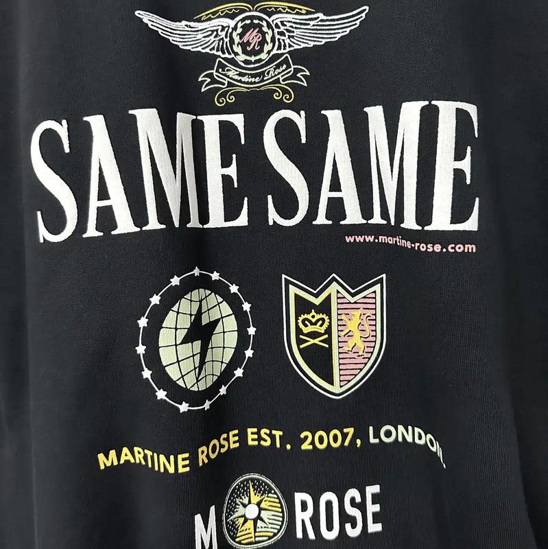 Martine Rose Martine Rose Black Cotton Logo Long Sleeve Sweatshirt 0089 Size L / US 10 / IT 46 - 5 Thumbnail