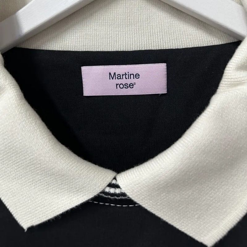 Martine Rose Martine Rose Black Cotton Logo Long Sleeve Sweatshirt 0089 Size L / US 10 / IT 46 - 6 Thumbnail