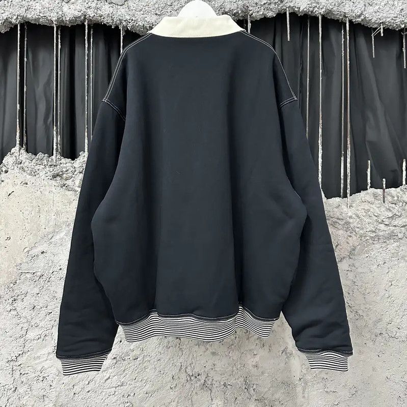 Martine Rose Martine Rose Black Cotton Logo Long Sleeve Sweatshirt 0089 Size L / US 10 / IT 46 - 2 Thumbnail