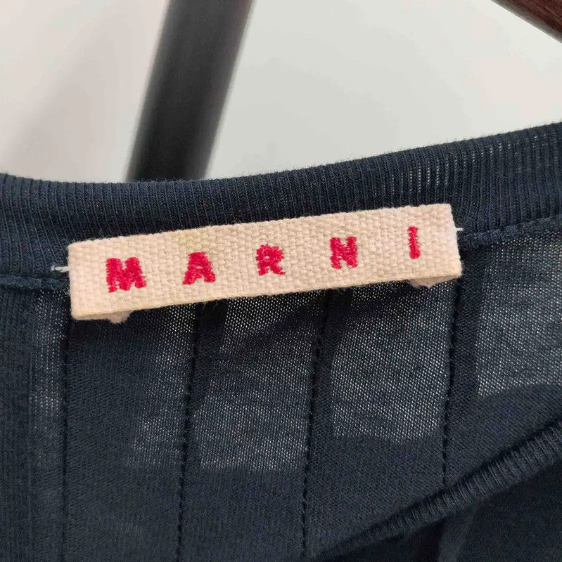 Marni Marni Summer Black Cotton Short Sleeve T-Shirt 0089 Size L / US 10 / IT 46 - 3 Thumbnail