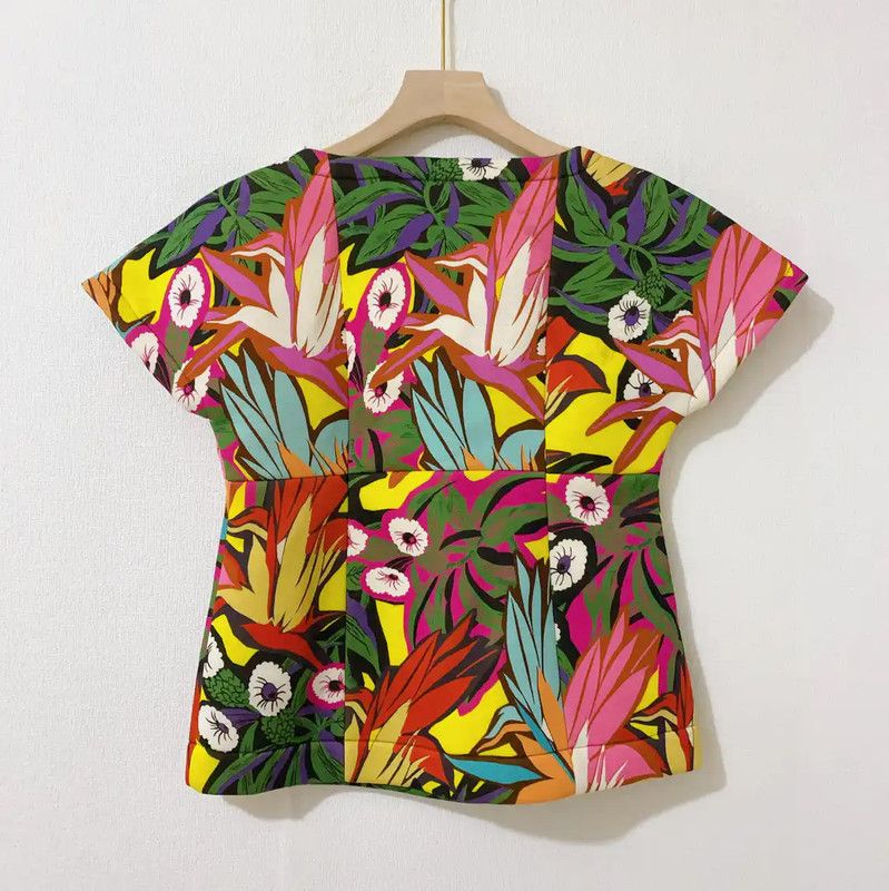 Marni Marni Colorful Floral Print Short Sleeve Sweatshirt 0089 Size M / US 6-8 / IT 42-44 - 2 Thumbnail