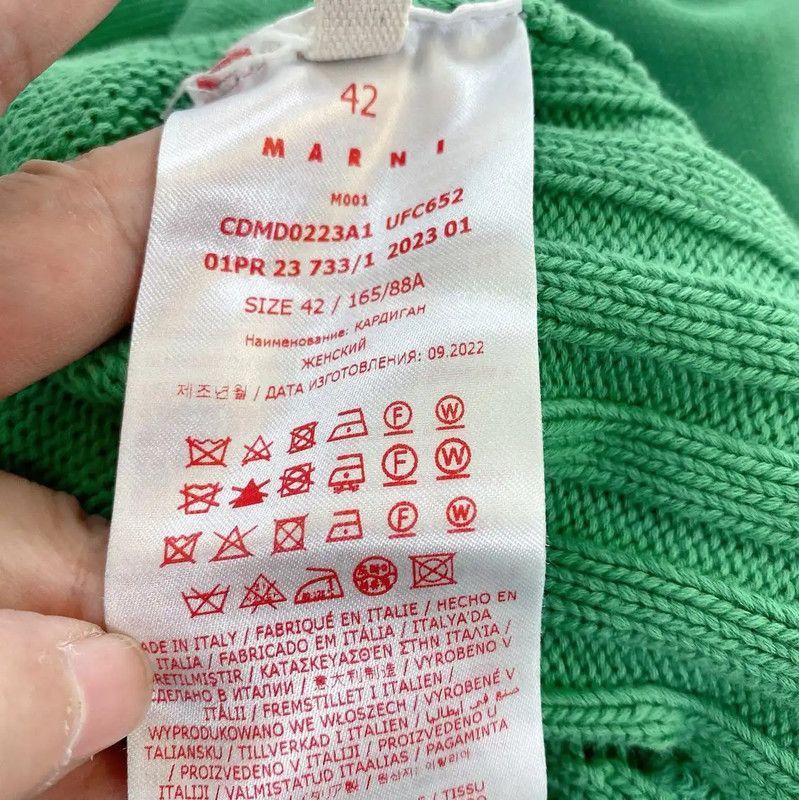 Marni Marni Green Wool Blend Women's Cardigan 0089 Size M / US 6-8 / IT 42-44 - 6 Thumbnail