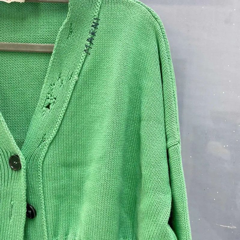 Marni Marni Green Wool Blend Women's Cardigan 0089 Size M / US 6-8 / IT 42-44 - 4 Thumbnail