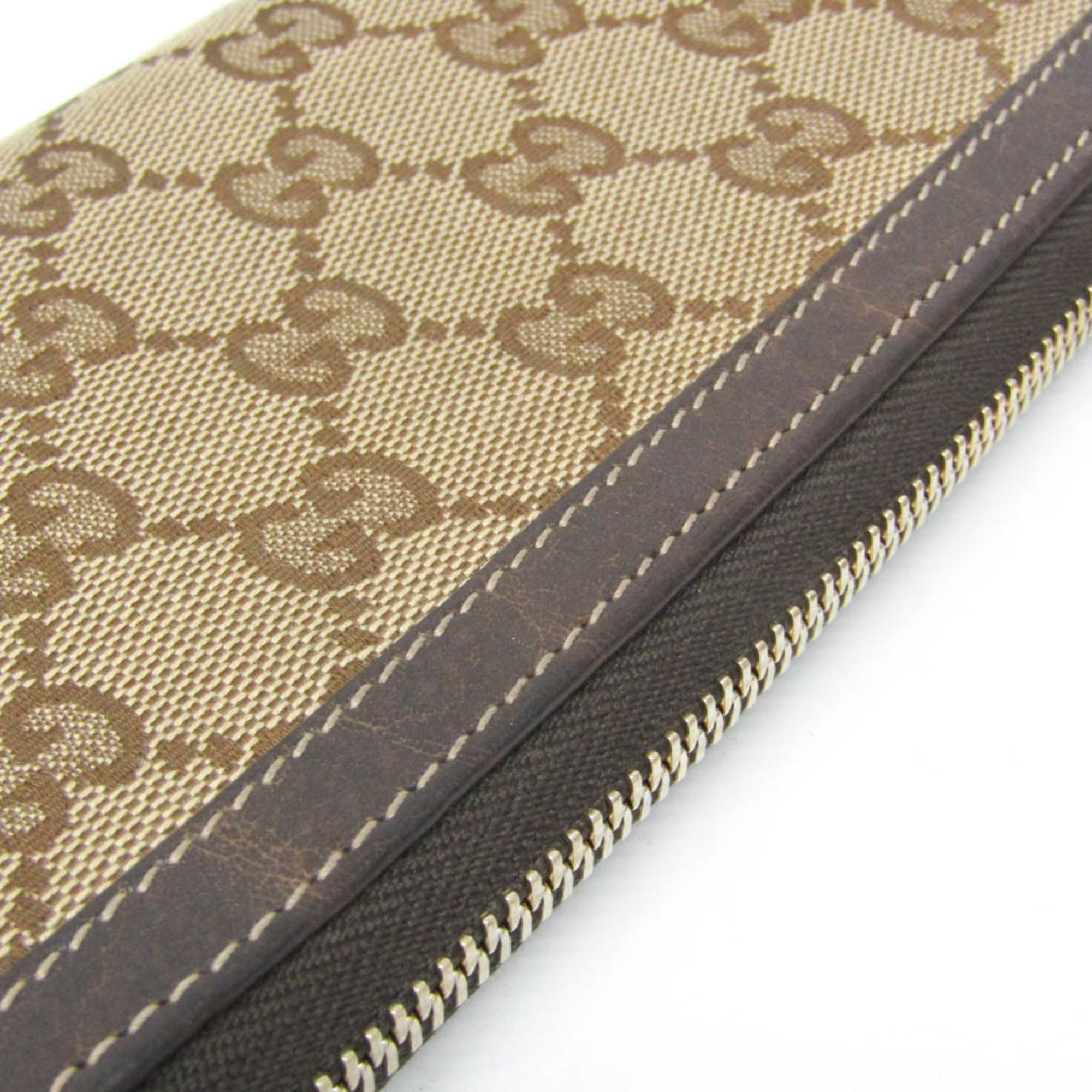 Gucci Gucci Bamboo 306616 Women's GG Canvas,Leather Long Wallet (bi-fold) Beige,Brown Size ONE SIZE - 9 Thumbnail