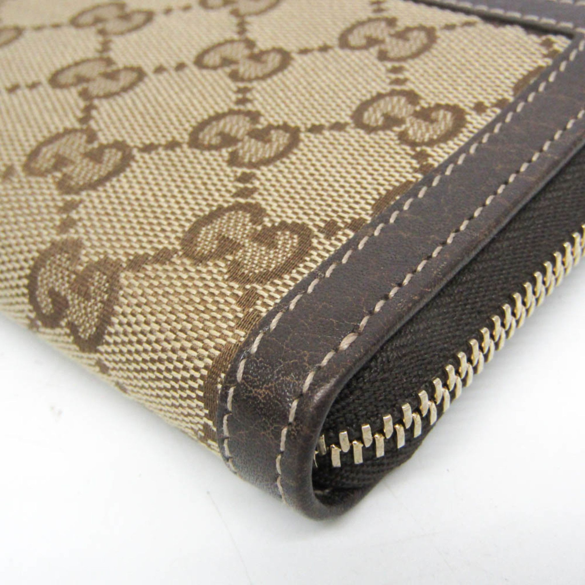 Gucci Gucci Bamboo 306616 Women's GG Canvas,Leather Long Wallet (bi-fold) Beige,Brown Size ONE SIZE - 6 Thumbnail