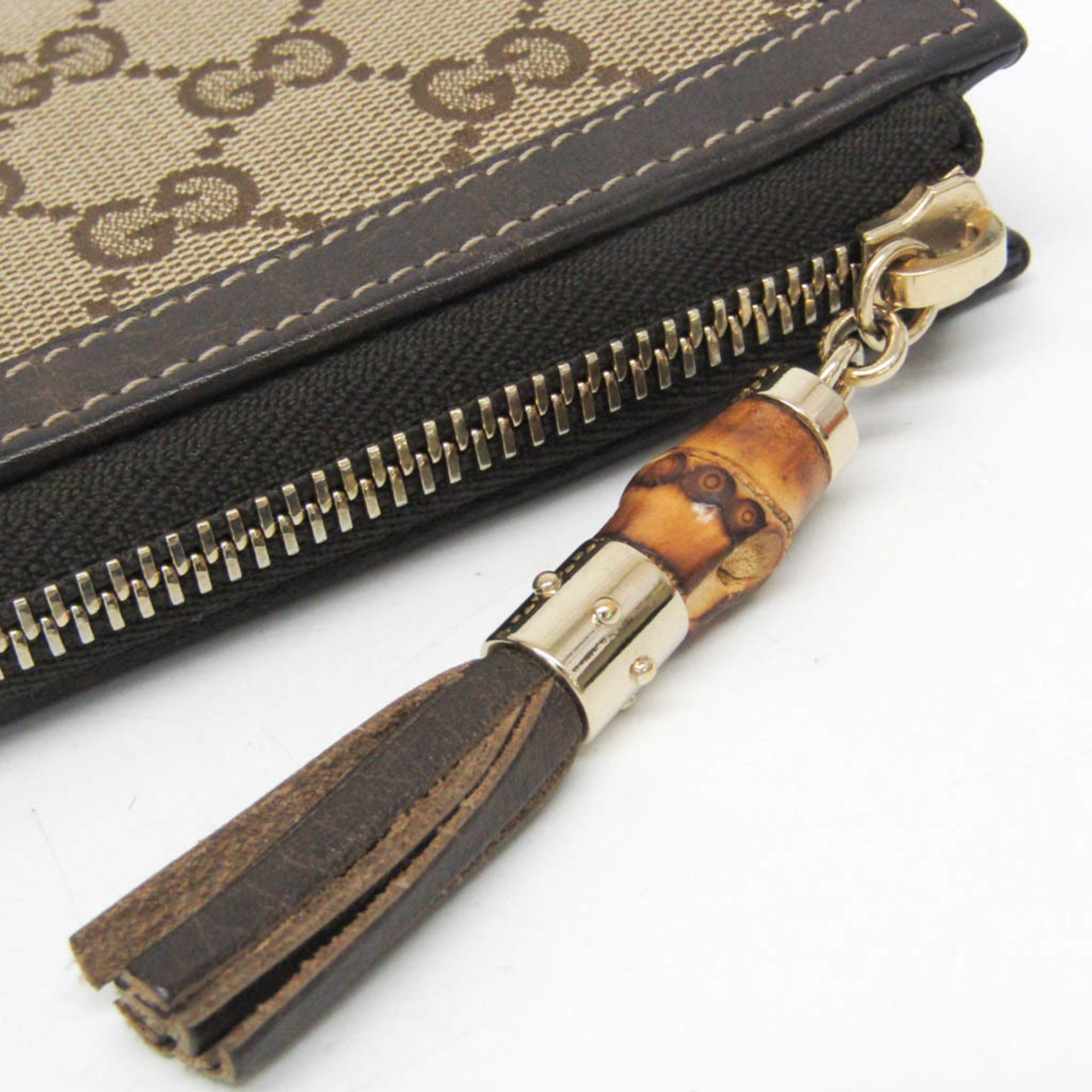 Gucci Gucci Bamboo 306616 Women's GG Canvas,Leather Long Wallet (bi-fold) Beige,Brown Size ONE SIZE - 8 Thumbnail