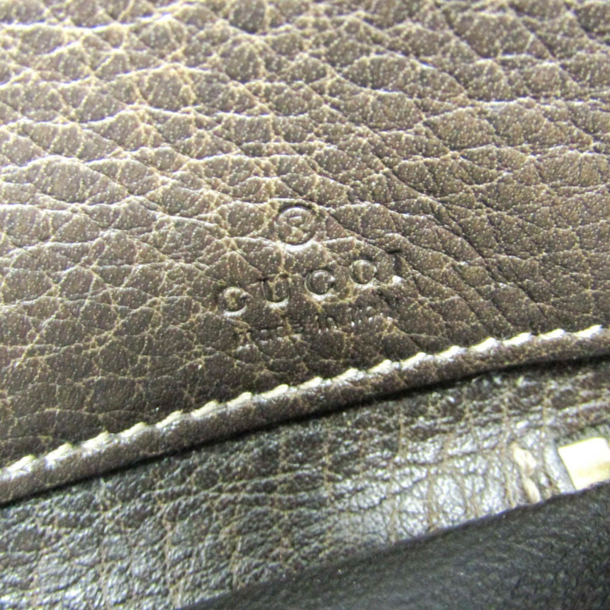 Gucci Gucci Bamboo 306616 Women's GG Canvas,Leather Long Wallet (bi-fold) Beige,Brown Size ONE SIZE - 10 Thumbnail