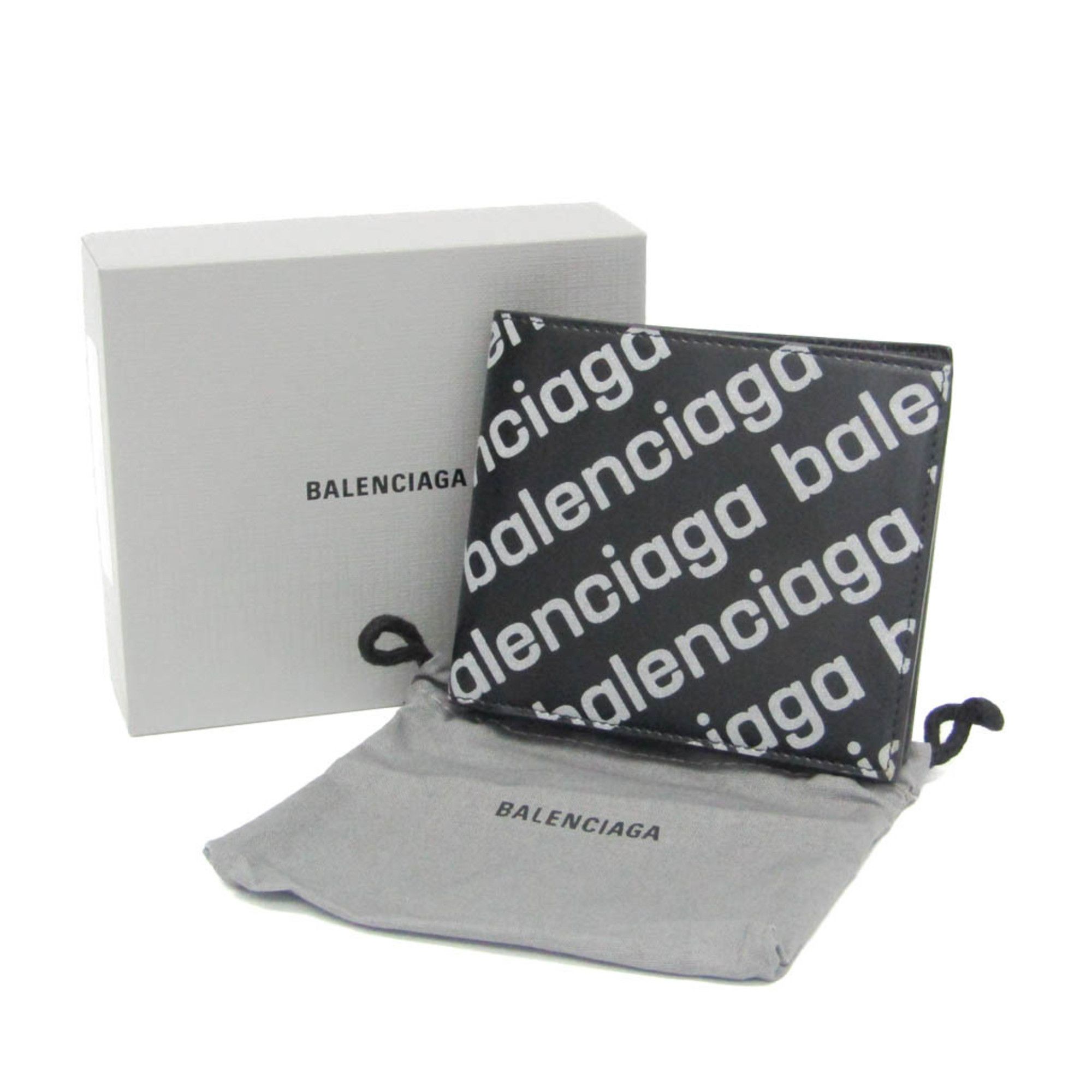Balenciaga Balenciaga 594549 Women,Men Calfskin Bill Wallet (bi-fold) Black Size ONE SIZE - 2 Thumbnail
