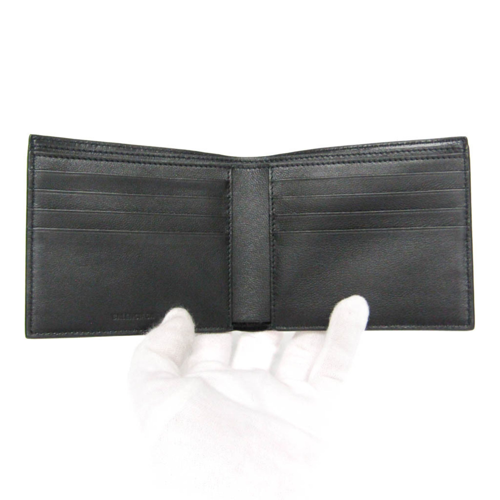 Balenciaga Balenciaga 594549 Women,Men Calfskin Bill Wallet (bi-fold) Black Size ONE SIZE - 4 Thumbnail