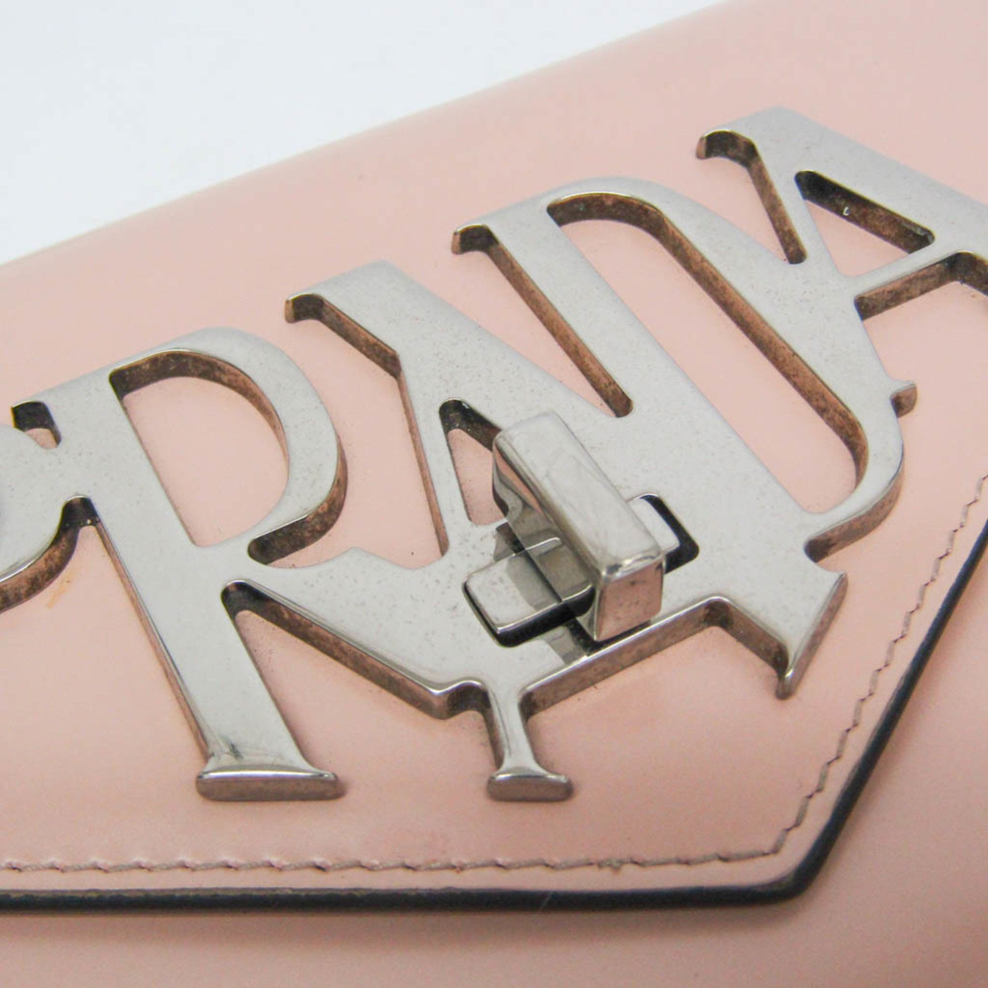 Prada Prada Envelope Chain Strap Women's Leather Clutch Bag,Pouch Pink Size ONE SIZE - 7 Thumbnail