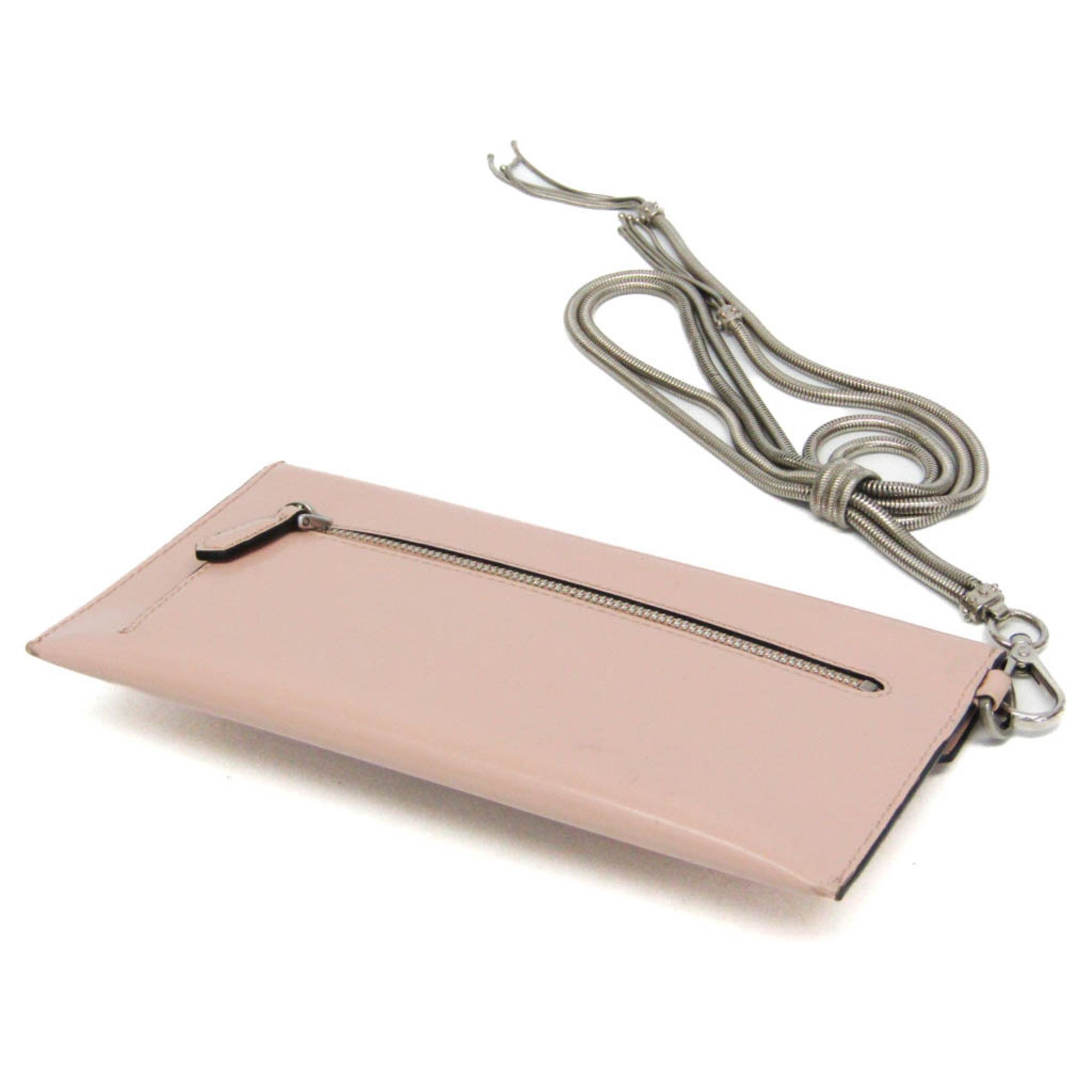 Prada Prada Envelope Chain Strap Women's Leather Clutch Bag,Pouch Pink Size ONE SIZE - 2 Thumbnail