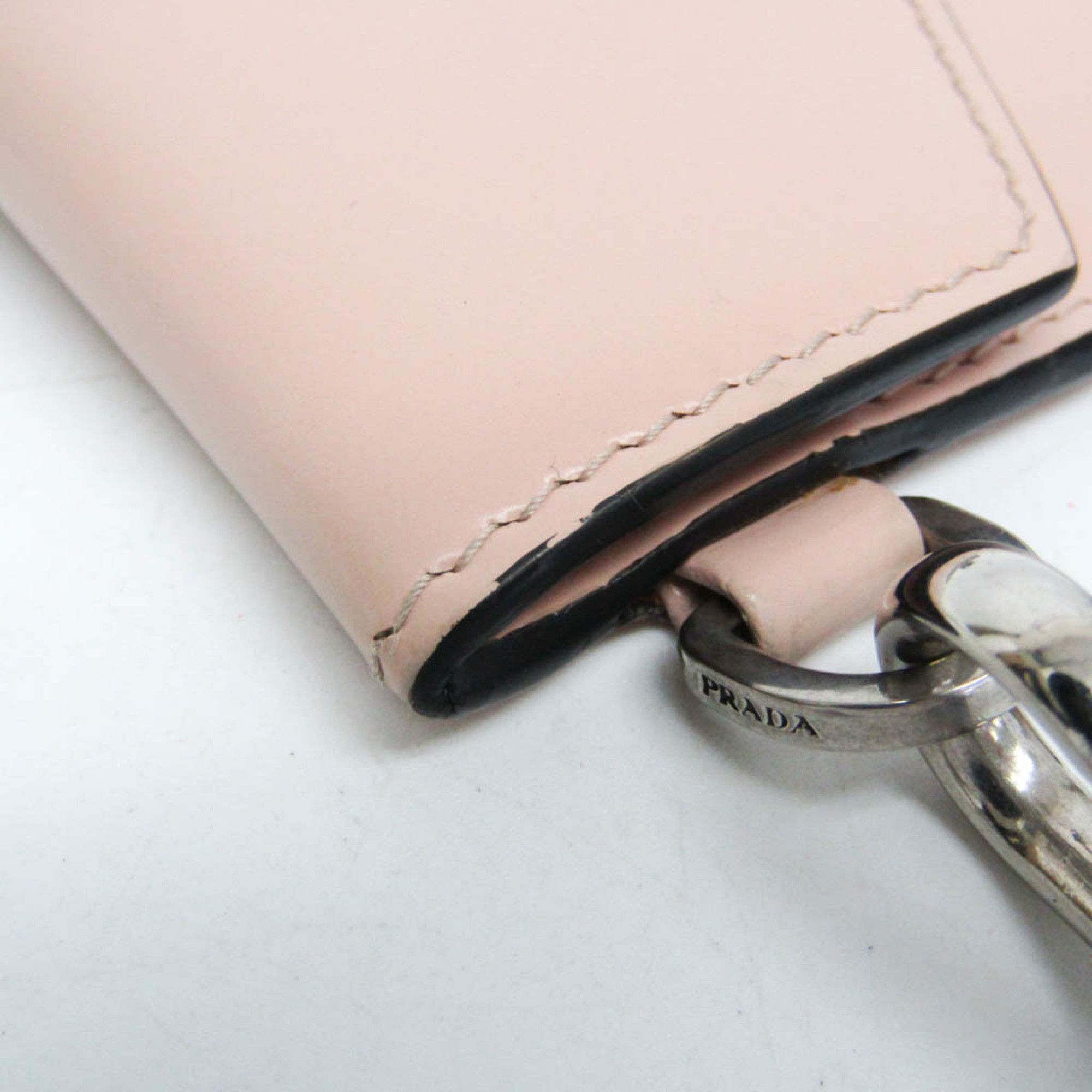 Prada Prada Envelope Chain Strap Women's Leather Clutch Bag,Pouch Pink Size ONE SIZE - 12 Thumbnail