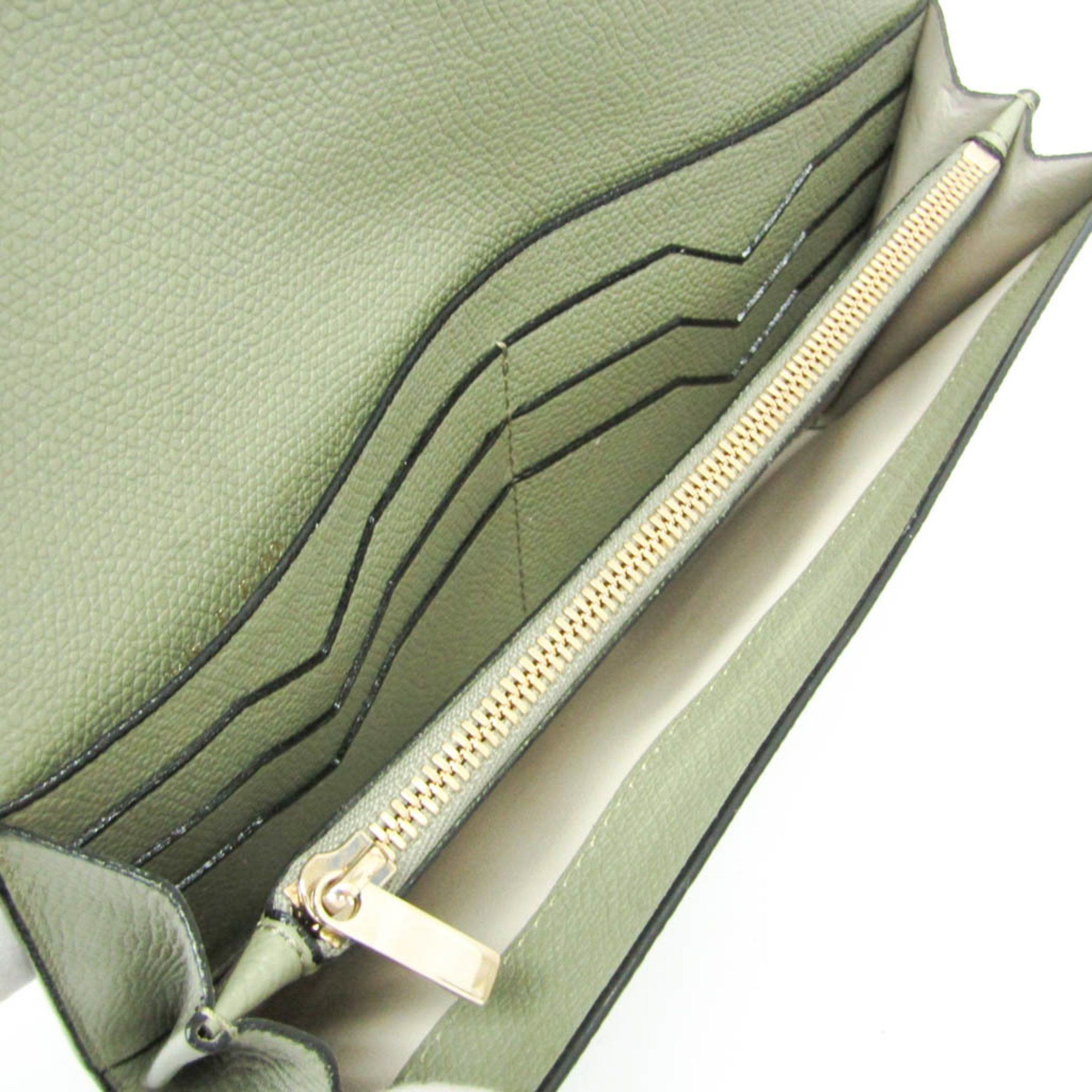 Valextra Valextra Women's Leather Long Wallet (bi-fold) Green Size ONE SIZE - 3 Thumbnail