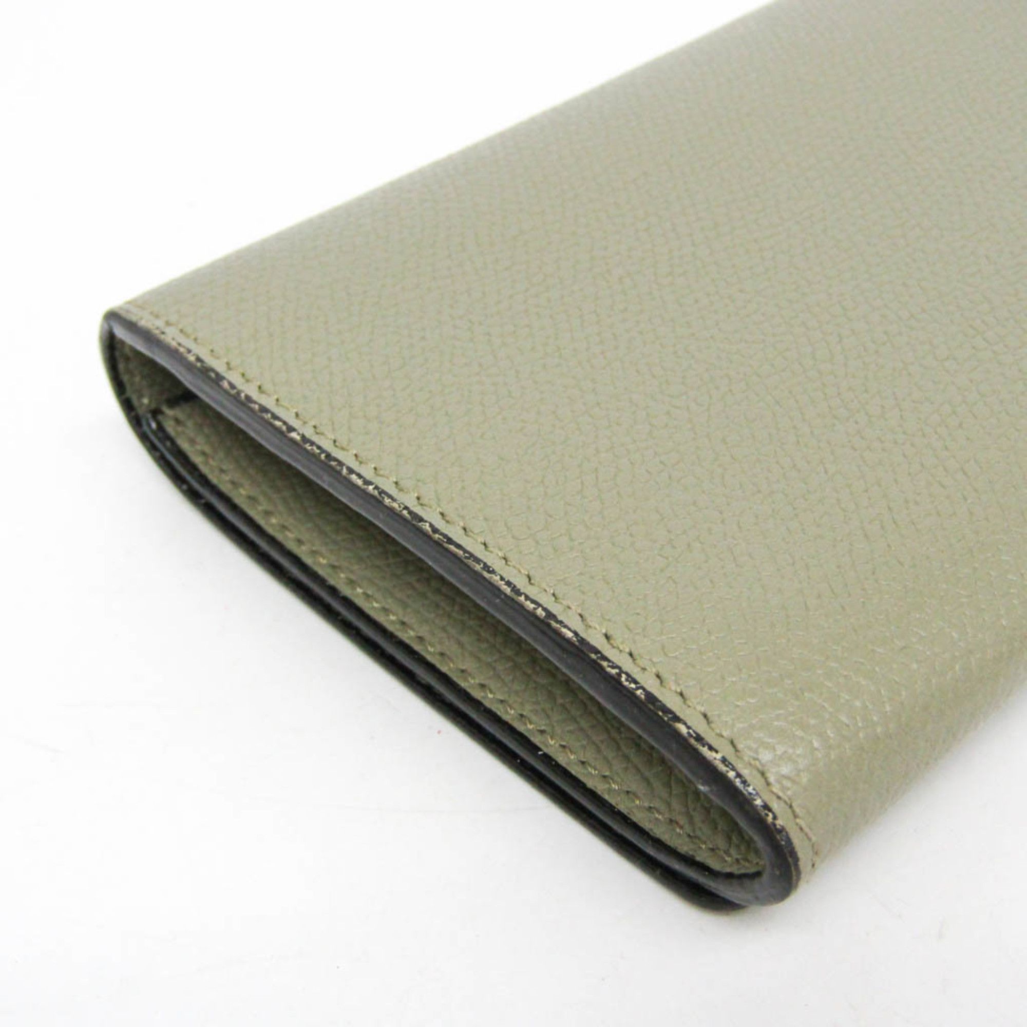 Valextra Valextra Women's Leather Long Wallet (bi-fold) Green Size ONE SIZE - 5 Thumbnail