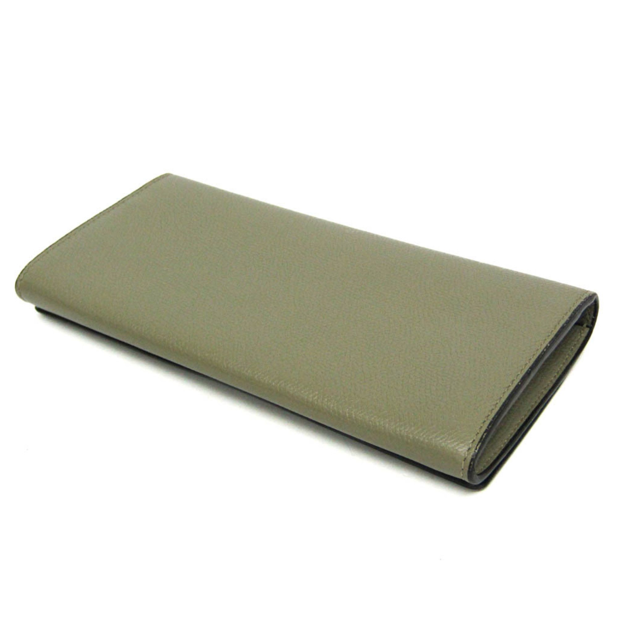 Valextra Valextra Women's Leather Long Wallet (bi-fold) Green Size ONE SIZE - 2 Thumbnail