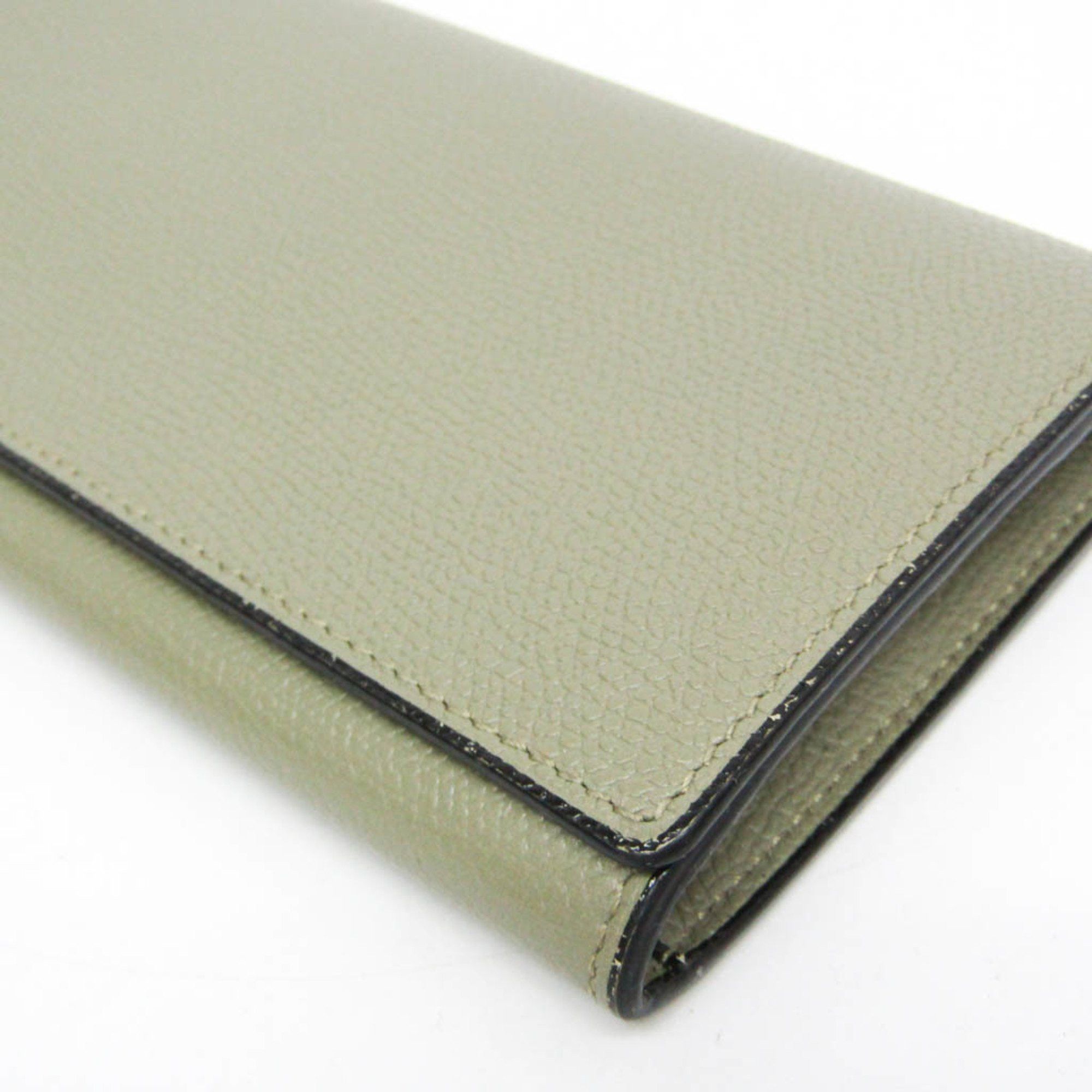 Valextra Valextra Women's Leather Long Wallet (bi-fold) Green Size ONE SIZE - 7 Thumbnail