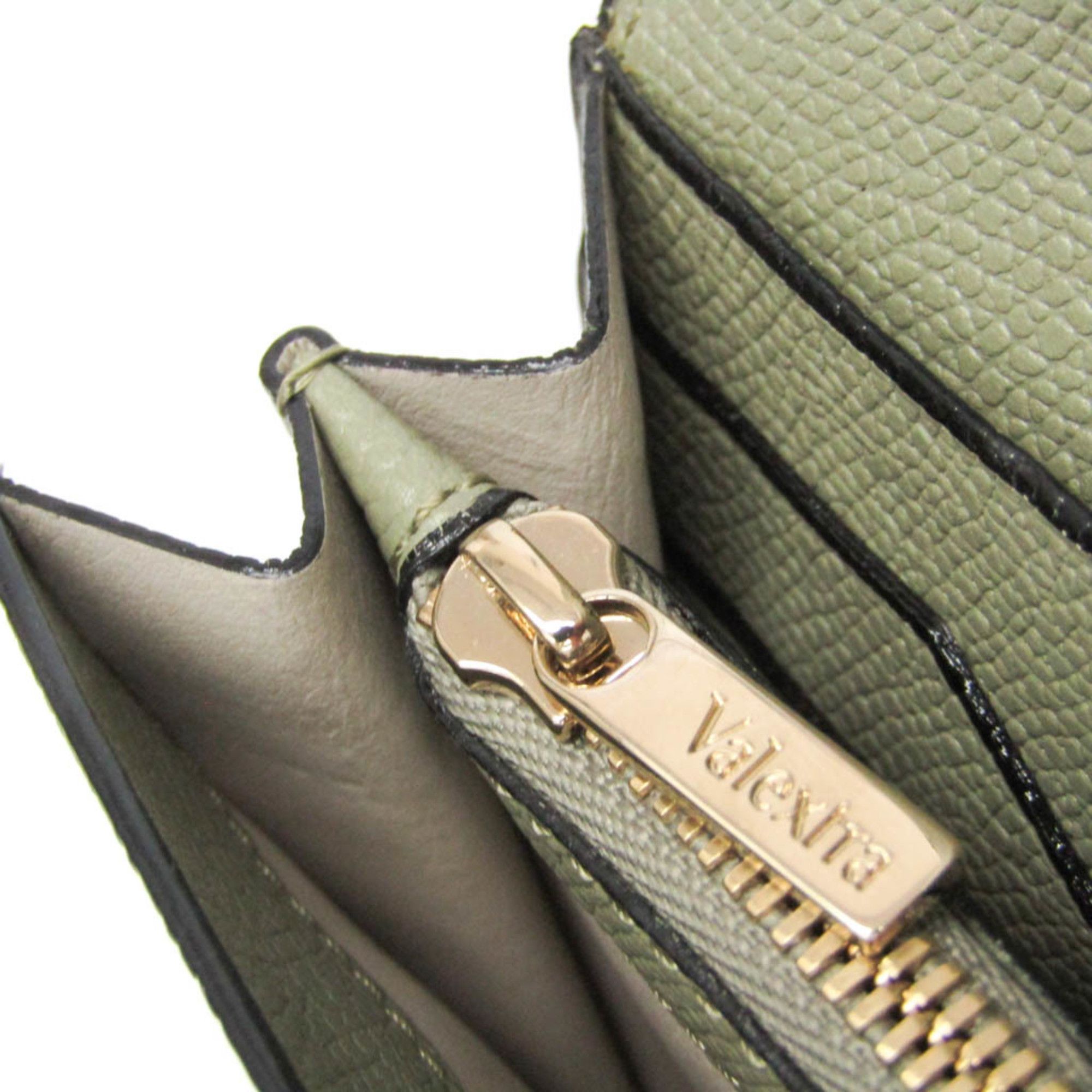 Valextra Valextra Women's Leather Long Wallet (bi-fold) Green Size ONE SIZE - 10 Thumbnail