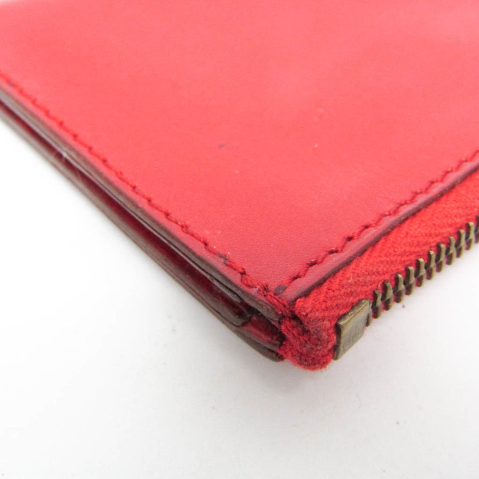Hermes Hermes Cadena Men,Women Box Calf Leather Coin Purse/coin Case Red Color Size ONE SIZE - 6 Thumbnail