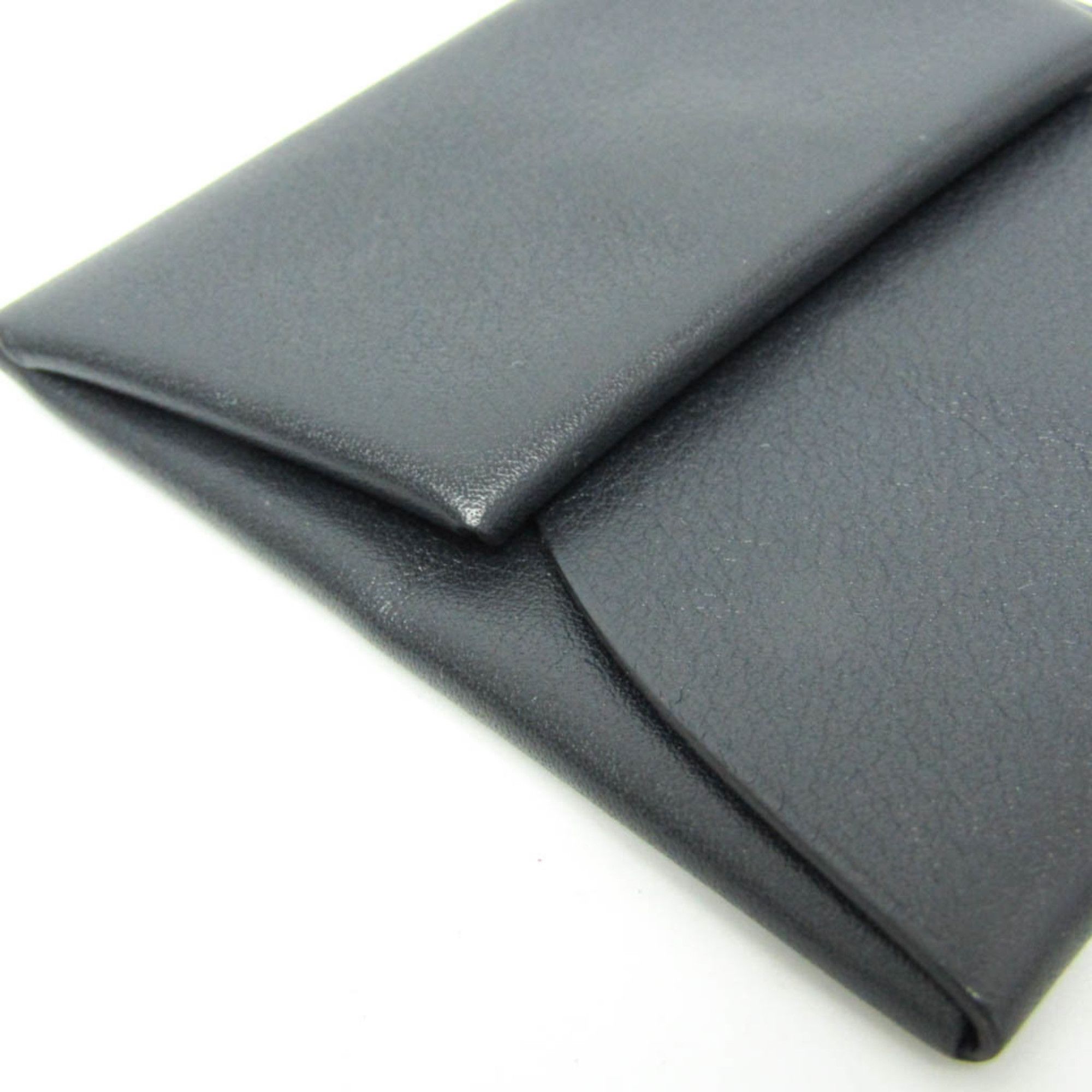 Hermes Hermes Bastia Verso Men,Women Leather Coin Purse/coin Case Black,Navy Size ONE SIZE - 5 Thumbnail