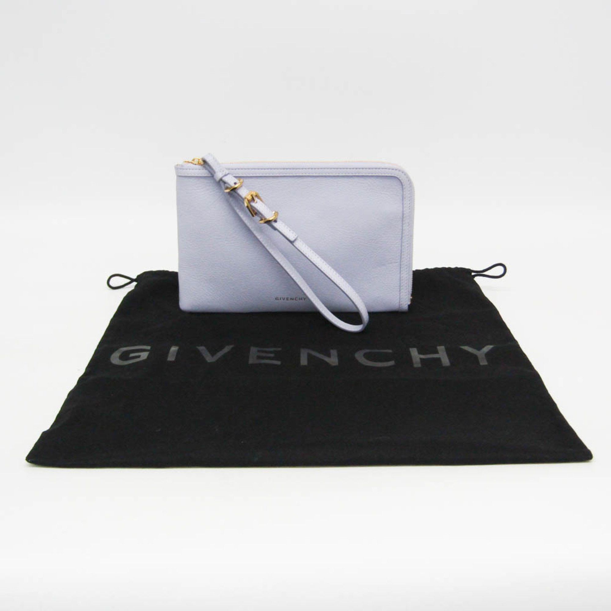 Givenchy Givenchy Voyou Zip Pouch BB60LTB1KR Women's Leather Handbag,Pouch Light Purple Size ONE SIZE - 2 Thumbnail