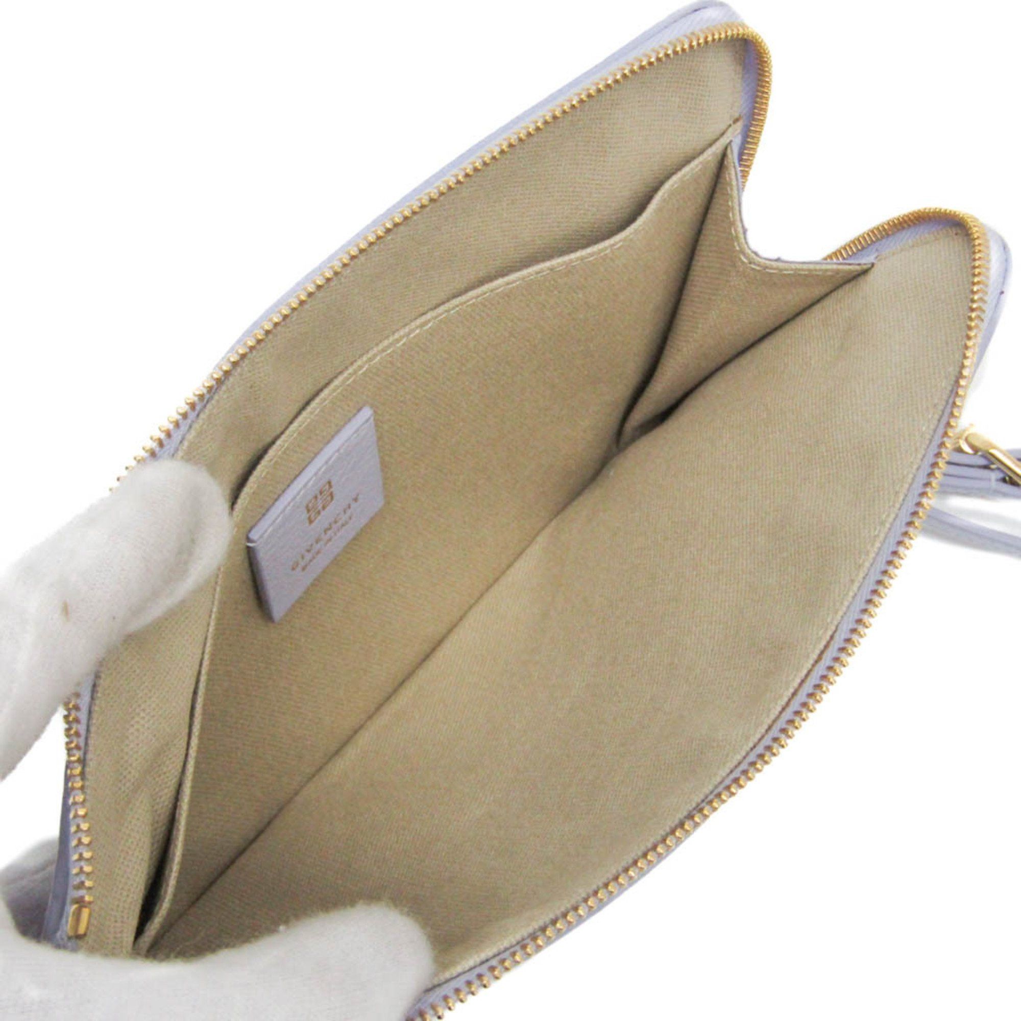 Givenchy Givenchy Voyou Zip Pouch BB60LTB1KR Women's Leather Handbag,Pouch Light Purple Size ONE SIZE - 4 Thumbnail