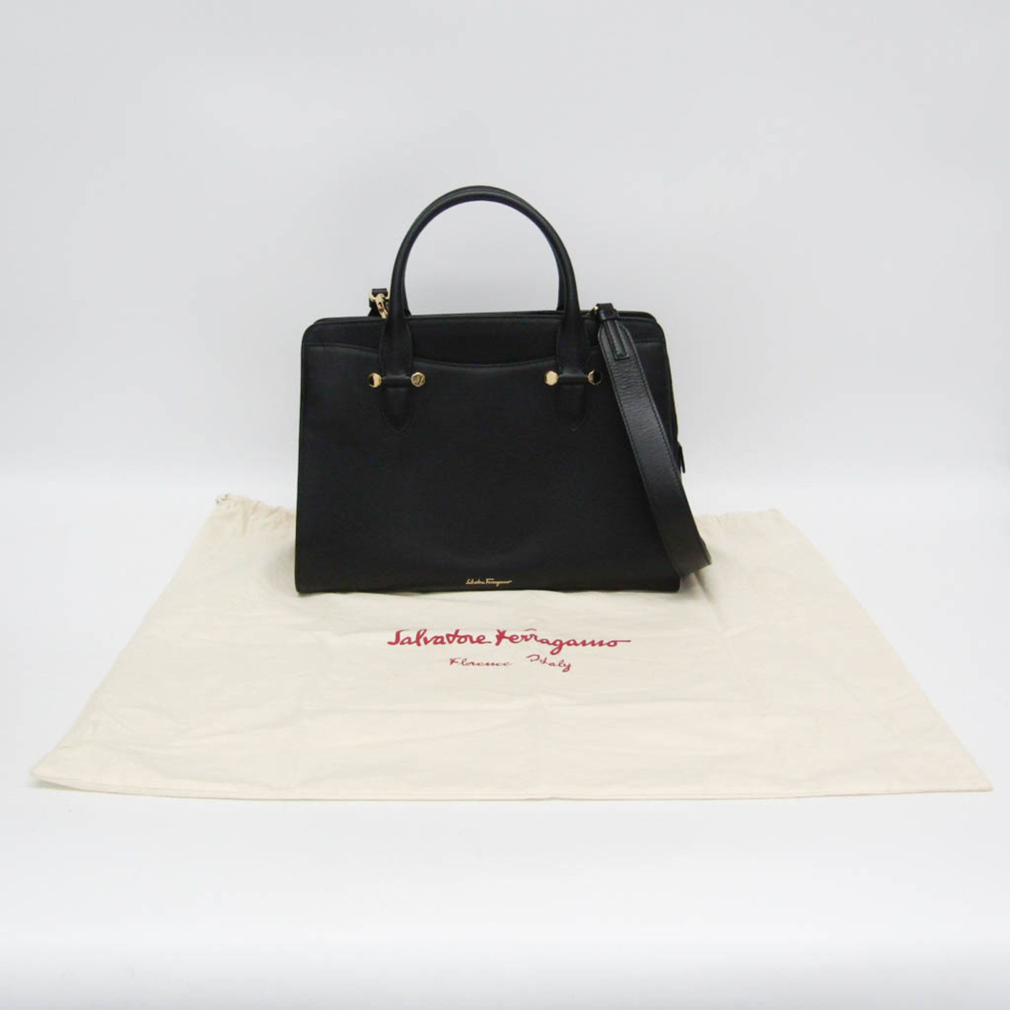 Salvatore Ferragamo Salvatore Ferragamo TODAY EE 21 G876 Women's Leather Handbag,Shoulder Bag Black Size ONE SIZE - 2 Thumbnail