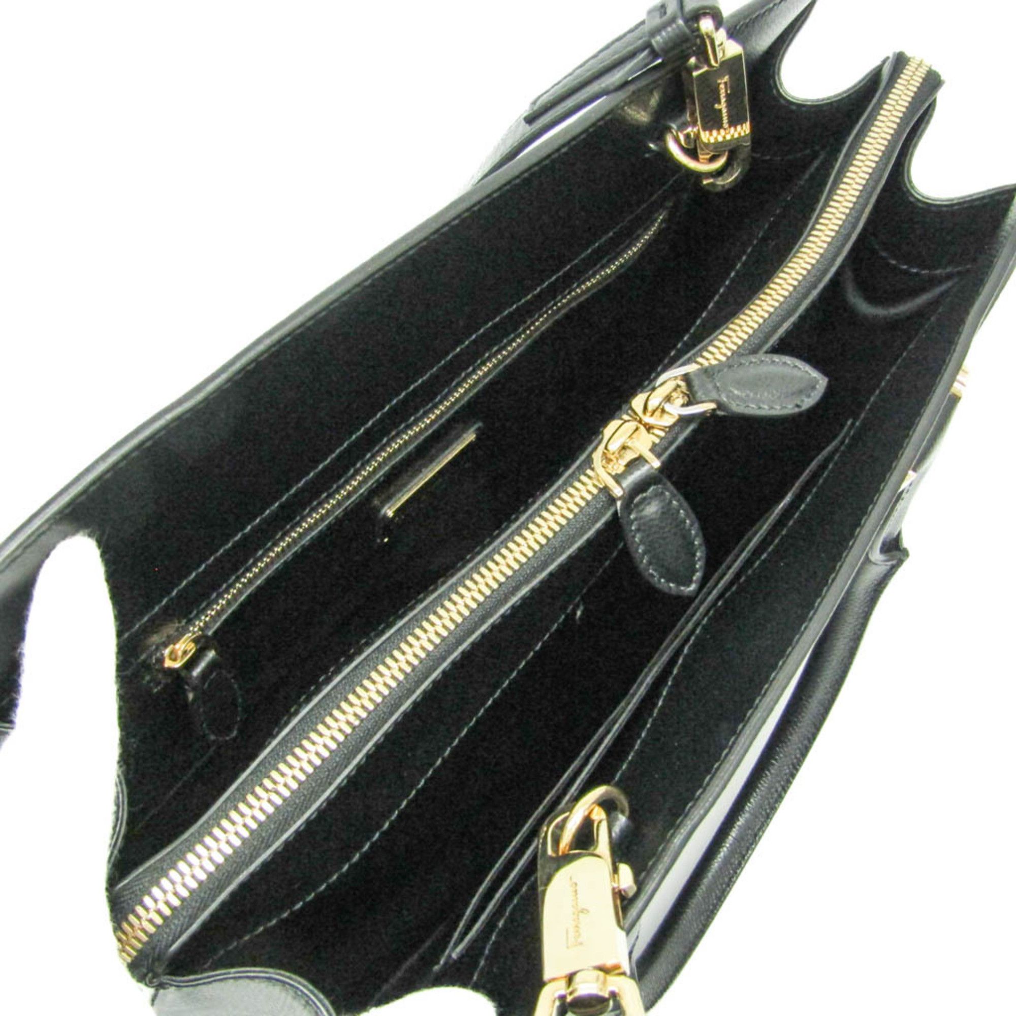 Salvatore Ferragamo Salvatore Ferragamo TODAY EE 21 G876 Women's Leather Handbag,Shoulder Bag Black Size ONE SIZE - 4 Thumbnail