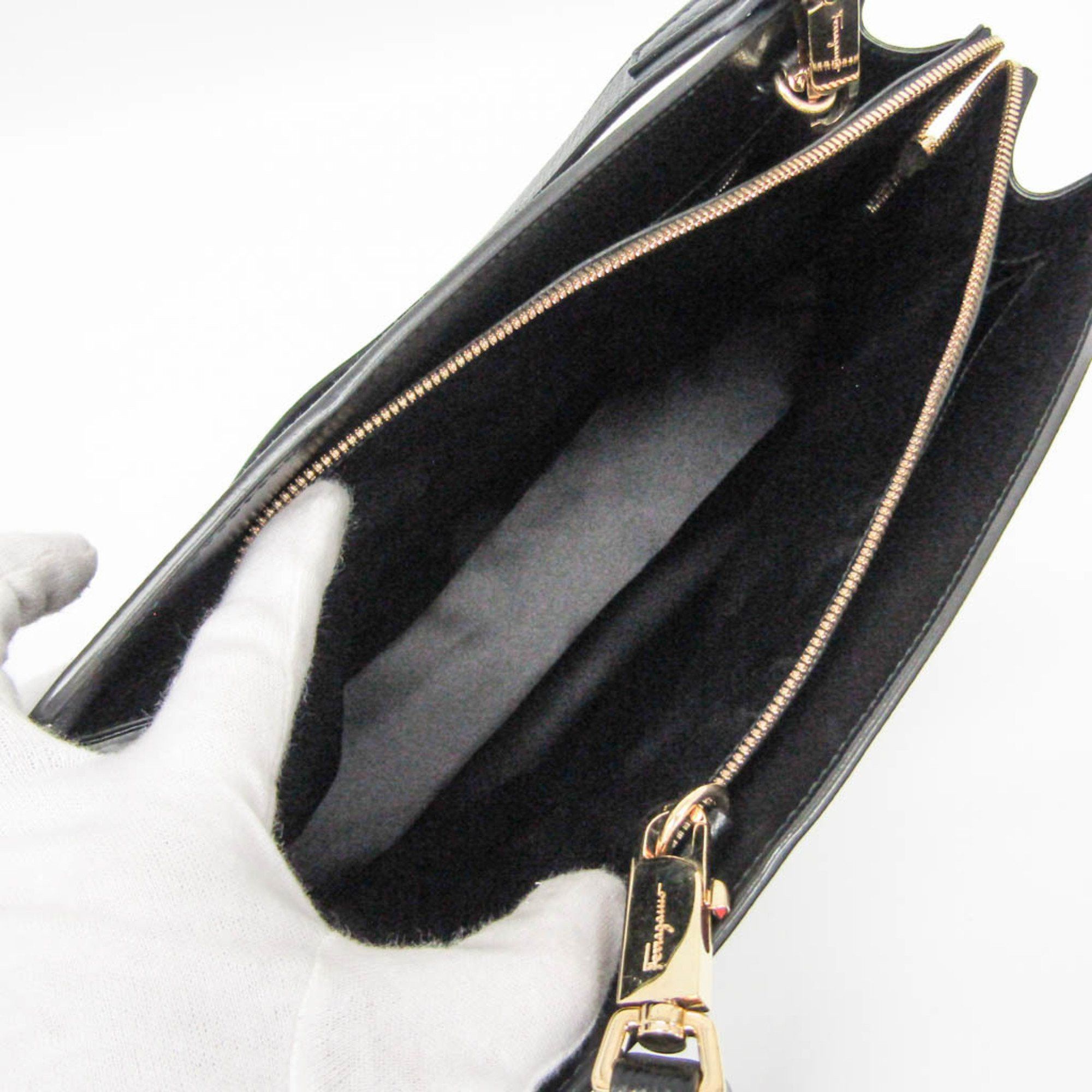 Salvatore Ferragamo Salvatore Ferragamo TODAY EE 21 G876 Women's Leather Handbag,Shoulder Bag Black Size ONE SIZE - 5 Thumbnail
