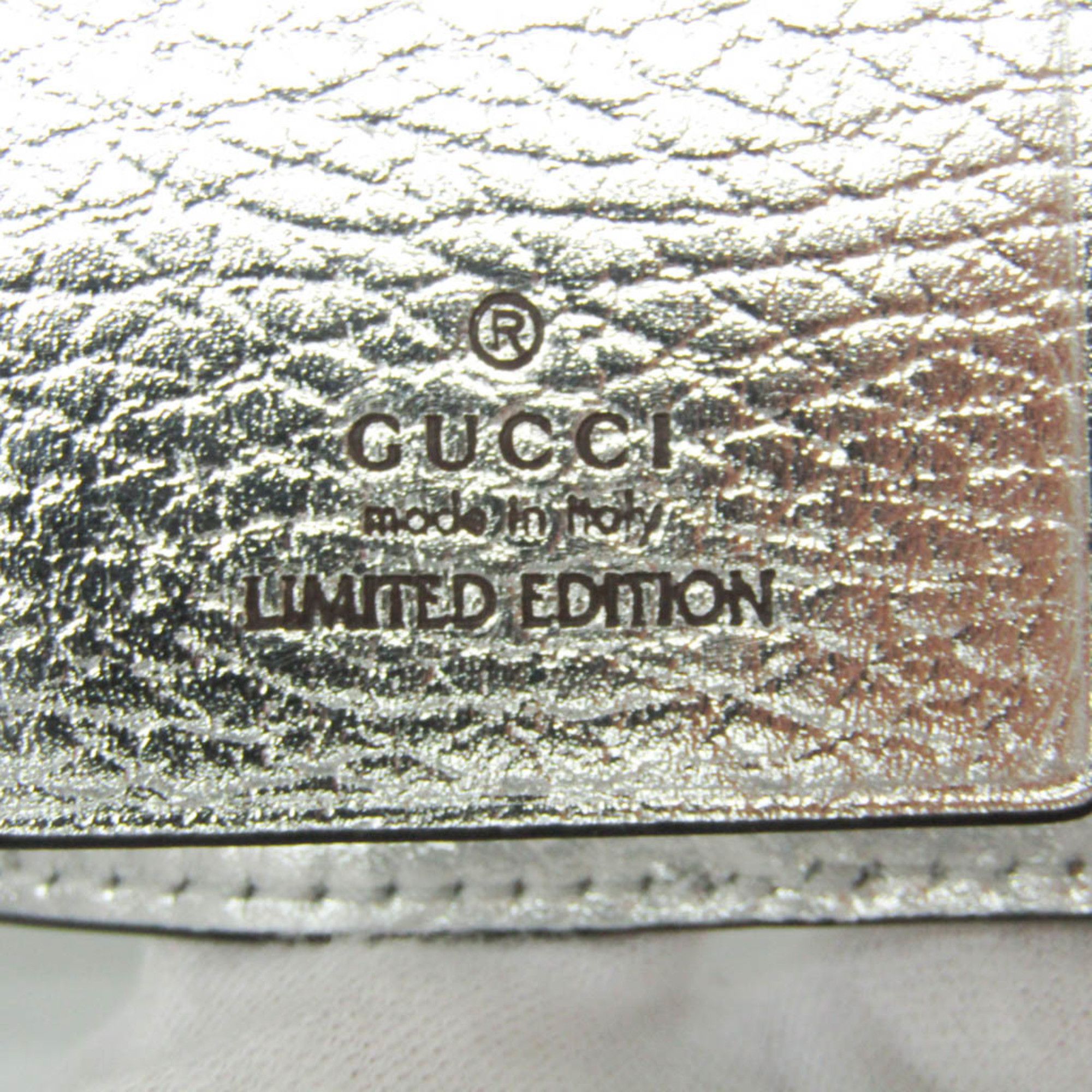 Gucci Gucci GG Marmont 456118 Men,Women Leather GG Supreme Key Case Beige,Silver Size ONE SIZE - 9 Thumbnail