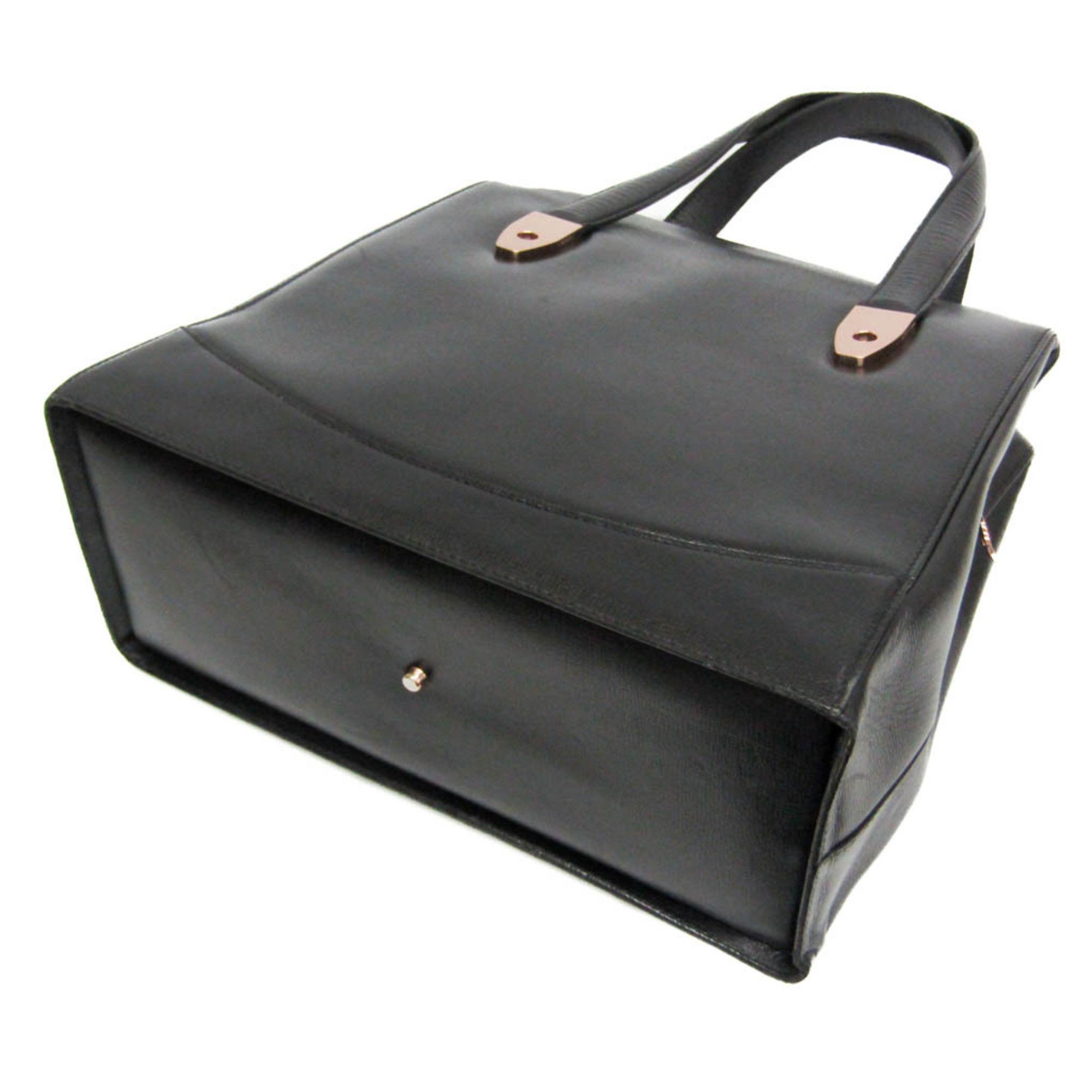 Valextra Valextra Women's Leather,Metal Handbag Pink Gold,Black Size ONE SIZE - 2 Thumbnail