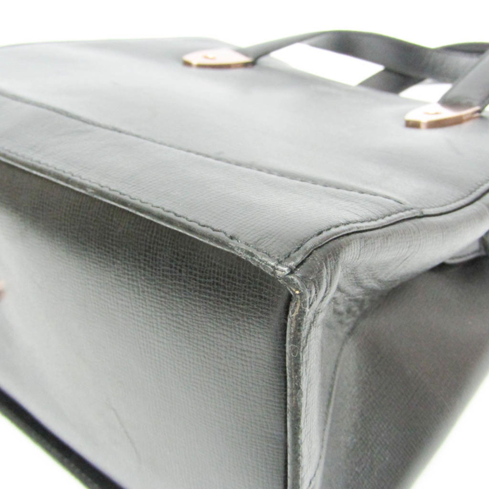Valextra Valextra Women's Leather,Metal Handbag Pink Gold,Black Size ONE SIZE - 5 Thumbnail