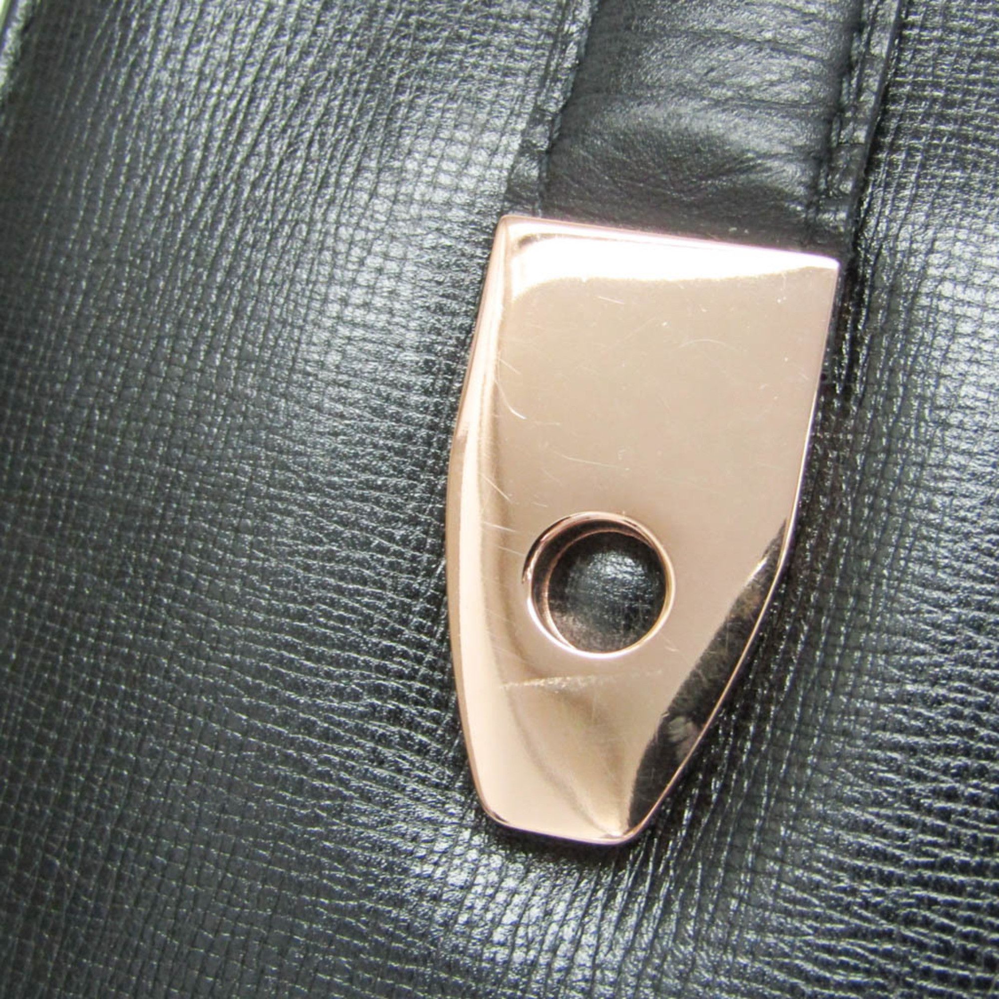 Valextra Valextra Women's Leather,Metal Handbag Pink Gold,Black Size ONE SIZE - 9 Thumbnail