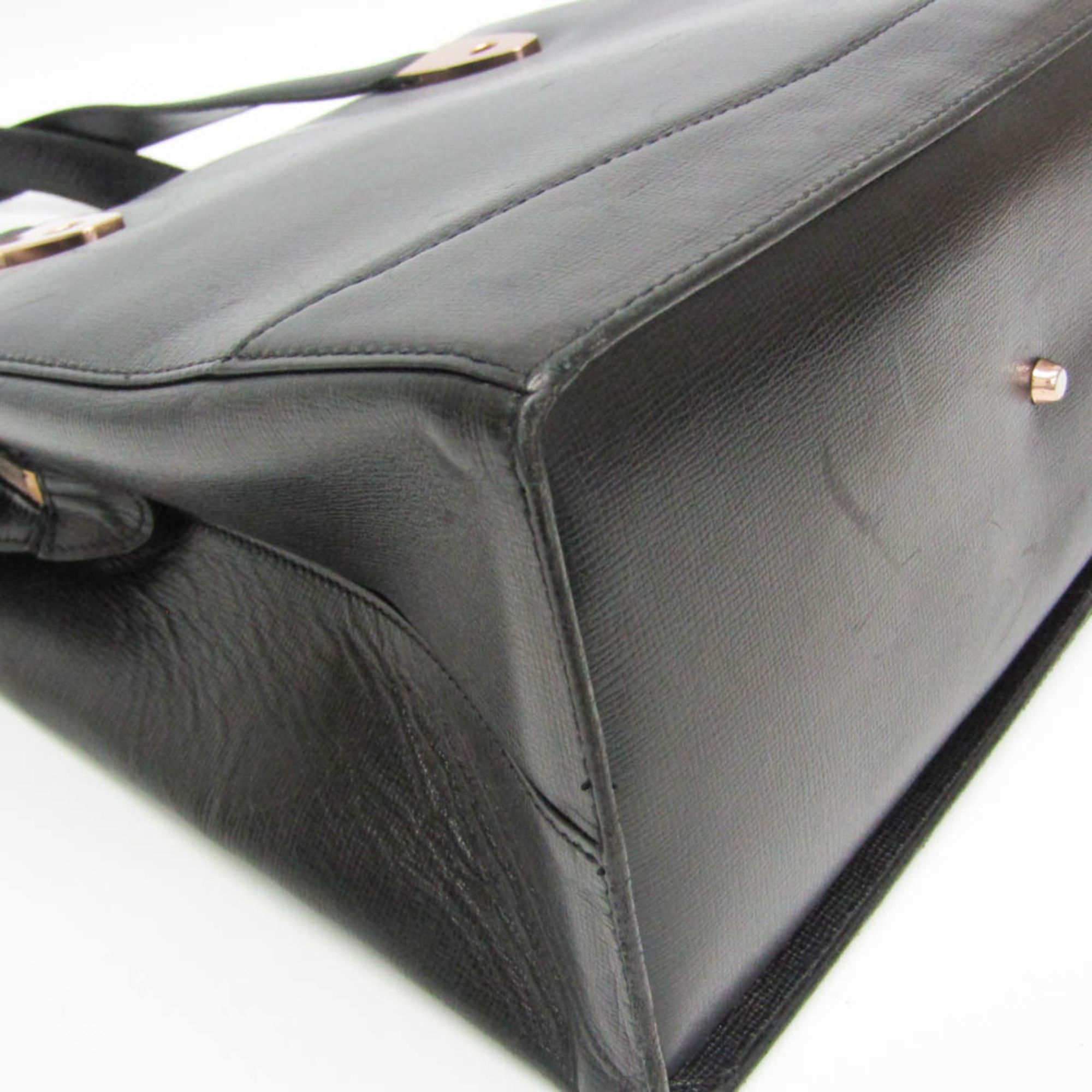 Valextra Valextra Women's Leather,Metal Handbag Pink Gold,Black Size ONE SIZE - 4 Thumbnail
