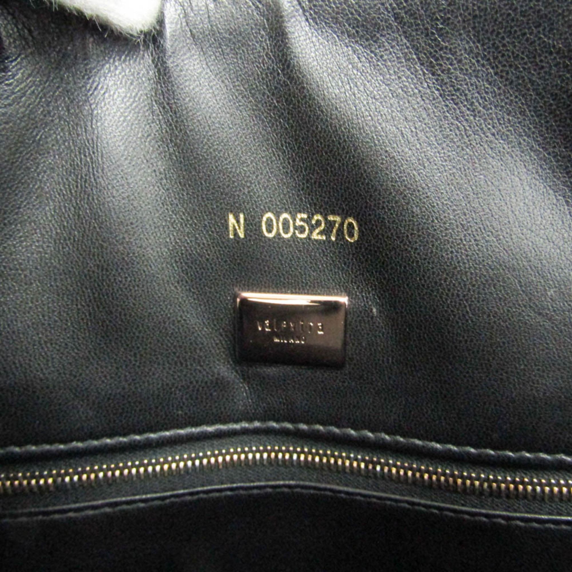 Valextra Valextra Women's Leather,Metal Handbag Pink Gold,Black Size ONE SIZE - 16 Thumbnail