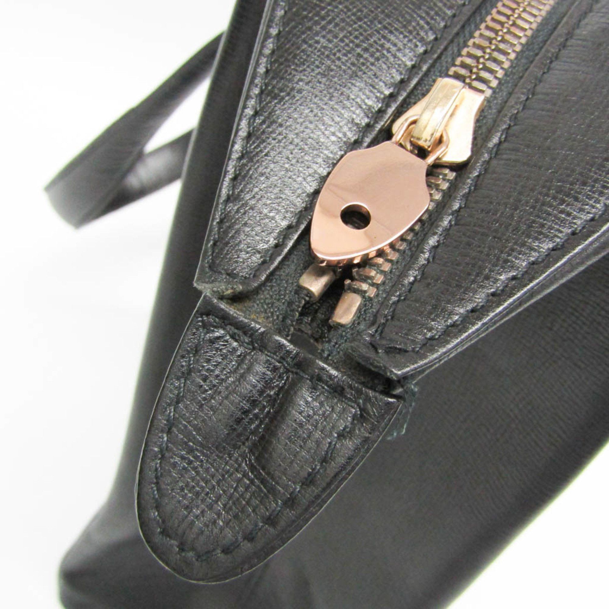 Valextra Valextra Women's Leather,Metal Handbag Pink Gold,Black Size ONE SIZE - 15 Thumbnail
