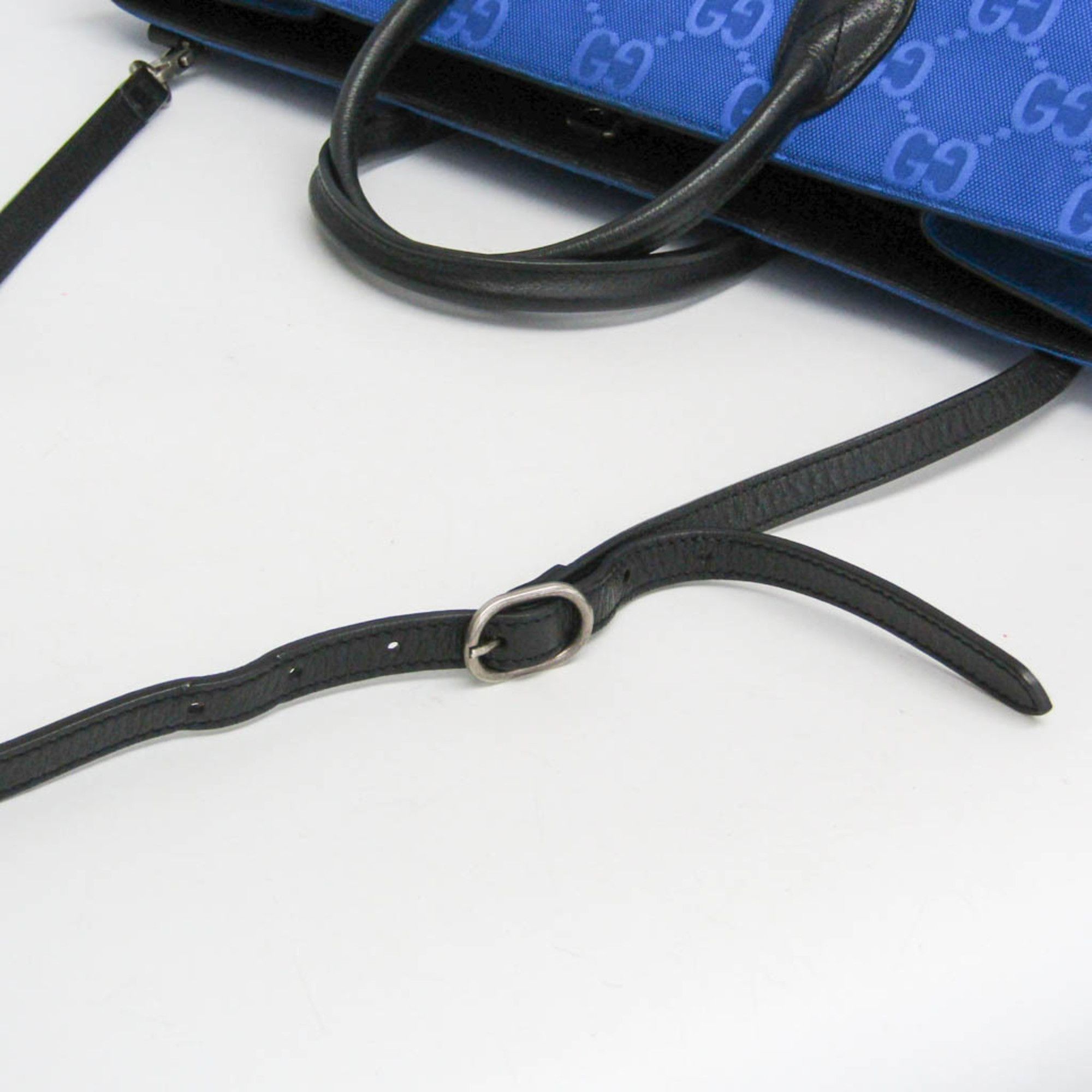 Gucci Gucci Off The Grid GG 630353 Men,Women Nylon Canvas,Leather Handbag,Shoulder Bag Black,Blue Size ONE SIZE - 11 Thumbnail