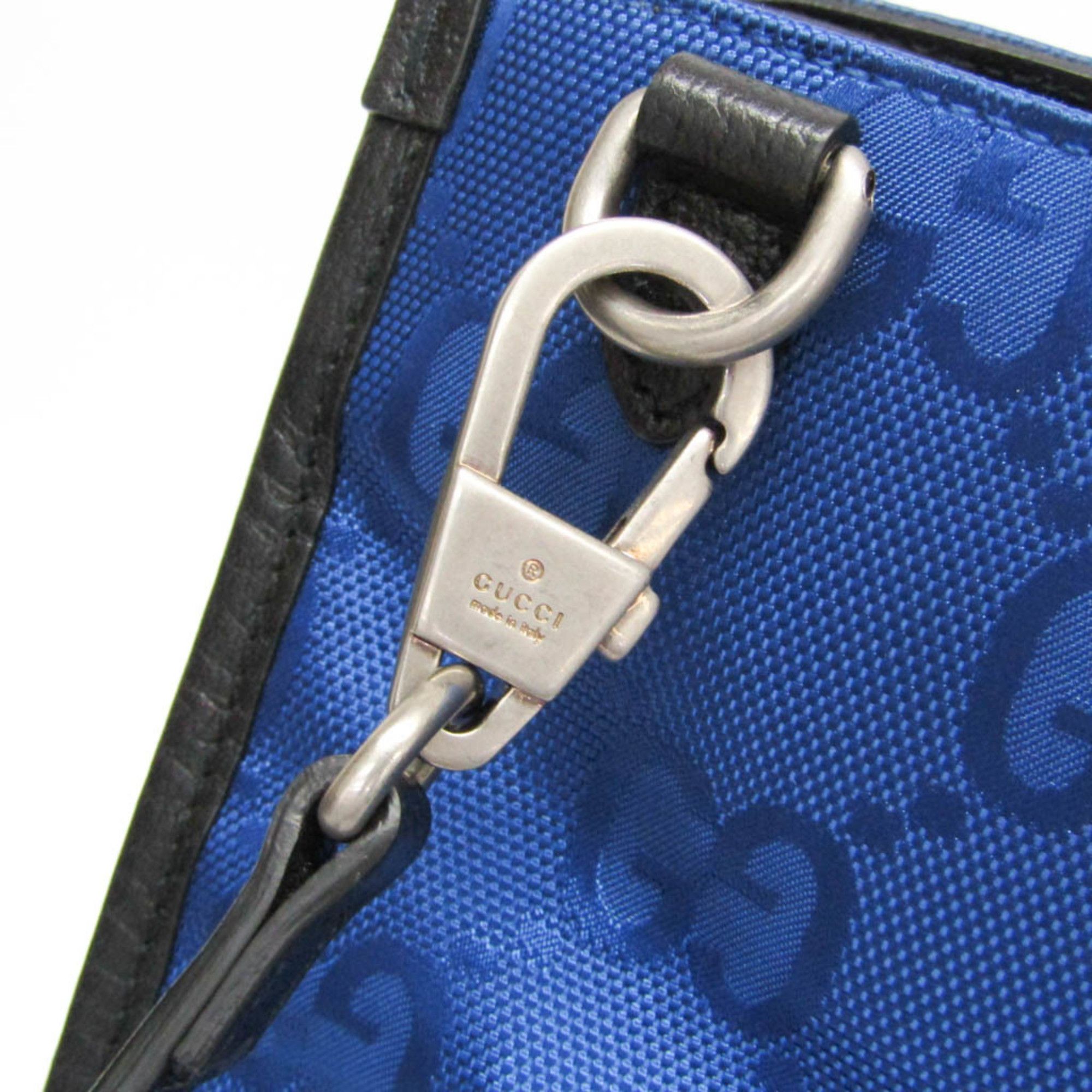Gucci Gucci Off The Grid GG 630353 Men,Women Nylon Canvas,Leather Handbag,Shoulder Bag Black,Blue Size ONE SIZE - 10 Thumbnail