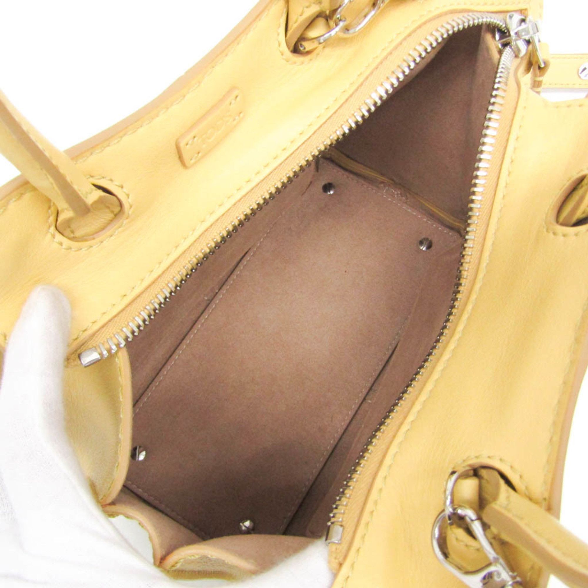 Tod's Tod's Sella Women's Leather Handbag,Shoulder Bag Yellow Size ONE SIZE - 4 Thumbnail