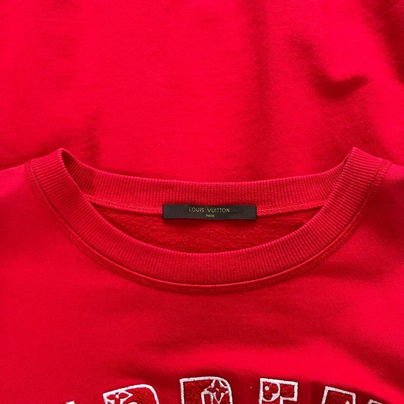 Louis Vuitton Louis Vuitton x Supreme Red Sweatshirt L - dmc Size US L / EU 52-54 / 3 - 4 Thumbnail