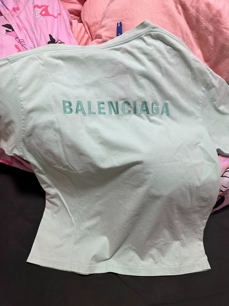 Balenciaga Balenciaga Embroidered Green T-shirt M - dmc Size US M / EU 48-50 / 2 - 3 Thumbnail