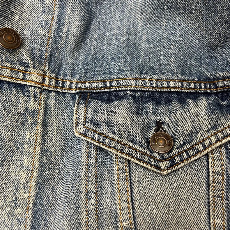 Balenciaga Balenciaga Denim Button Collar Jacket - dmc Size US XL / EU 56 / 4 - 4 Thumbnail